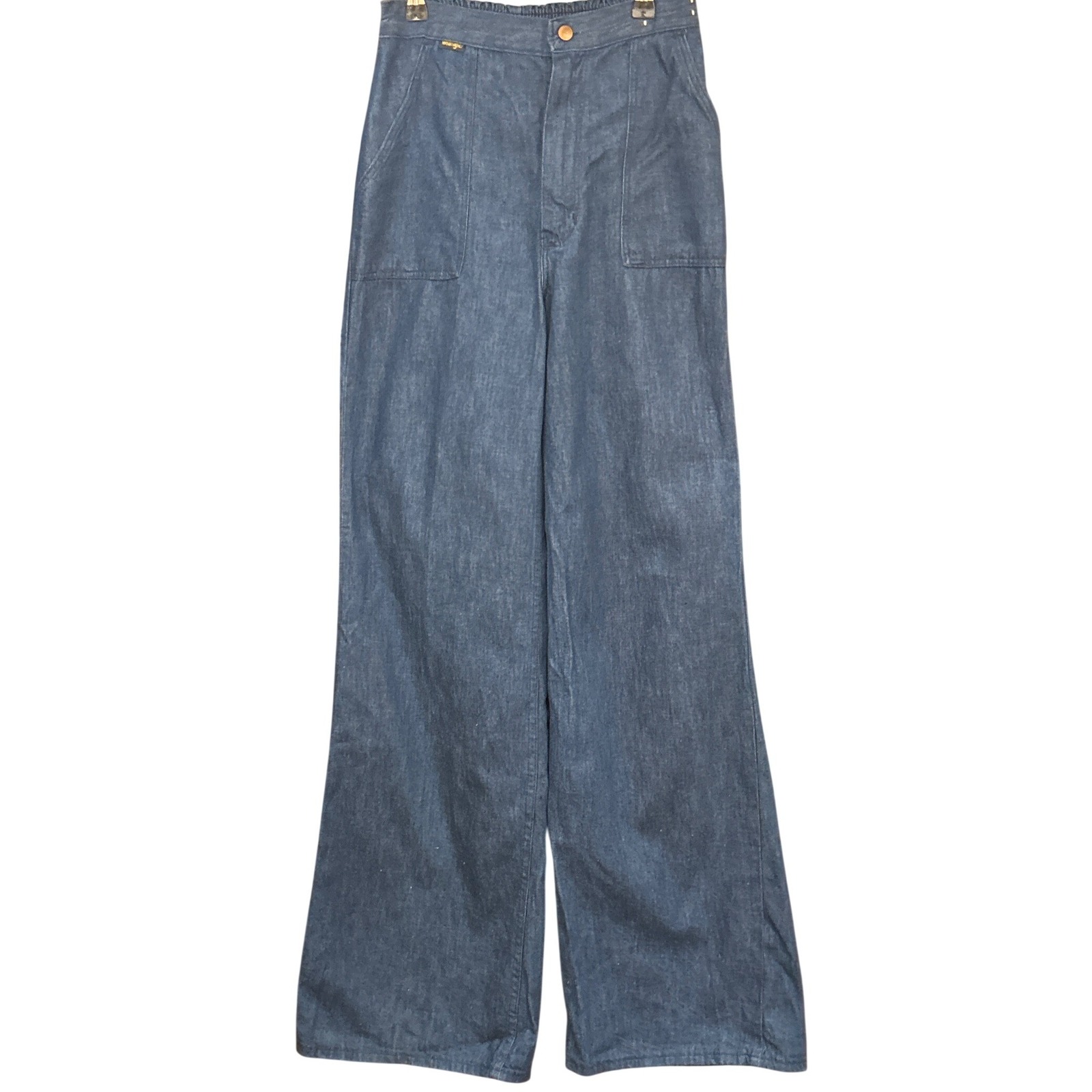 Vintage Wrangler Wide Leg Jeans Retro 70s Boho High Waist Denim Western Usa